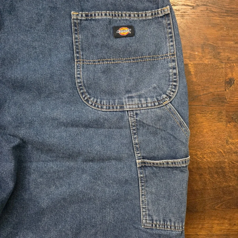 Dickies Mens Carpenter Jeans Blue Denim Work Pants W50 L30 Hammer Loop Utility